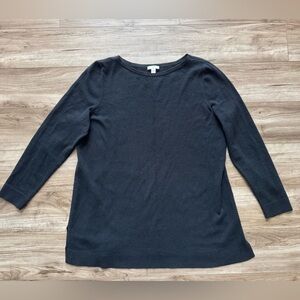 J Jill Black Lightweight Sweater Women’s Size Large Cotton/Poly/Nylon Blend